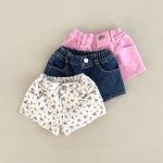 【73-120cm】ショートパンツ ベビー レトロ ファッション