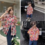 【80-150cm+親サイズ】シャツorショートパンツ 親子ペア ビーチ カジュアル - 画像 (2)
