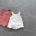 【73-120cm】オーバーオール ベビー リボン付き ノースリープ - 画像 (2)