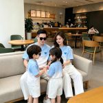 【80-150cm+親サイズ】半袖Tシャツorパンツ 親子ペア グラデーション ハート - 画像 (3)