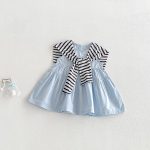 【73-100cm】ワンピース ベビー セーラーカラー シンプル - 画像 (2)