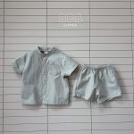 【73-120cm】セットアップ ベビー スタンドカラー シンプル - 画像 (4)