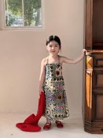 【90-140cm】ワンピース 女の子 背中開き 花柄 ビーチ - 画像 (5)