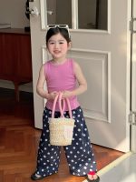 【90-140cm】ベストorパンツ 女の子 ドット柄 韓国風 - 画像 (4)
