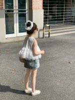 【90-140cm】トップスorスカート 女の子 ノースリープ レトロ