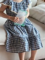 【90-150cm】ワンピース 女の子 チェック柄 カジュアル - 画像 (6)