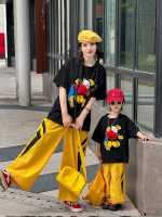 【90-140cm+親サイズ】半袖Ｔシャツ/パンツ 親子ペア 遊び心満載 カジュアル - 画像 (4)