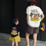 【90-160cm+親サイズ】半袖 Ｔシャツ 親子ペア 家族でおそろい カジュアル - 画像 (2)