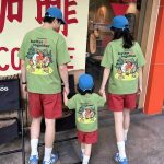 【90-160cm+親サイズ】半袖Tシャツ 親子ペア やわらか素材 カジュアル