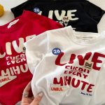 【90-150cm】半袖Tシャツ キッズ服 パッチワーク ロゴプリント - 画像 (8)