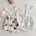【66-90cm】半袖Tシャツorパンツ ベビードット柄 かわいい - 画像 (2)