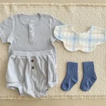 【73-100cm】セットアップ ベビー ナチュラル リブシンプル - 画像 (11)