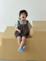 【73-100cm】Tシャツorサロペット ベビー 韓国風 熊デザイン - 画像 (8)