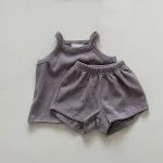 【73-100cm】セットアップ ベビー 韓国風 キャミワッフル - 画像 (8)