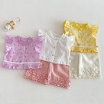 【73-100cm】トップス ベビー フリルスリーブ おしゃれ