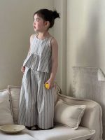 【90-150cm】セットアップ 女の子 ストライプ おしゃれ