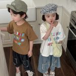 【80-140cm】半袖Ｔシャツ レタード カラフル 合わせやすい