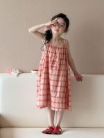【90-150cm】ワンピース 女の子 チェック スウィート
