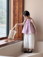 【90-150cm】トップスorパンツ 女の子 無地 スウィート