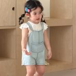 【73-100cm】サロペットorTシャツ ベビー デニム ファッション - 画像 (11)