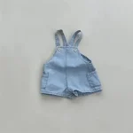 【73-100cm】サロペット  ベビー ポケット付き デニム - 画像 (7)