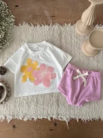 【66-100cm】セットアップ ベビー フラワー プリント - 画像 (23)