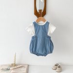 【66-100cm】サロペットorワンピースorセットアップ デニム 無地 - 画像 (5)