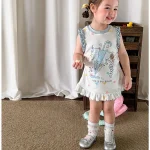 【73-110cm】ワンピース ベビー フリル カートゥーン - 画像 (22)