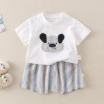 【73-100cm】セットアップ ベビー 可愛い クマ シャツ&パンツ - 画像 (4)