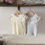 【73-100cm】トップス ベビー レース フリル襟付き ノースリーブ - 画像 (12)