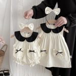 【66-90cm】ロンパースorワンピース ベビー 姉妹お揃い ポケット付き - 画像 (4)