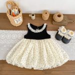 【73-120cm】ワンピース ベビー カラー バリドット - 画像 (9)