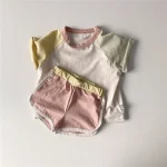 【73-120cm】セットアップ ベビー 韓国風 カラー切り替え - 画像 (7)