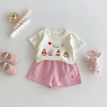 【73-120cm】セットアップ ベビー 女の子 カートゥーンプリント
