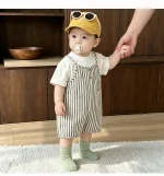 【73-120cm】Tシャツ or サロペット ベビー シンプル ストライプ - 画像 (13)