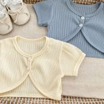 【66-90cm】セットアップ 可愛い キャミロンパース&カーディガン - 画像 (11)