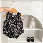 【66-100cm】セットアップ ベビー 小花柄 ノースリープ - 画像 (9)