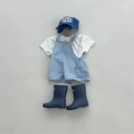 【73-100cm】サロペット  ベビー ポケット付き デニム - 画像 (5)