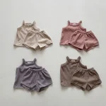 【73-100cm】セットアップ ベビー 韓国風 キャミワッフル - 画像 (21)