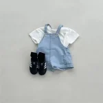 【73-100cm】サロペット  ベビー ポケット付き デニム - 画像 (8)