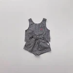 【73-100cm】セットアップ ベビー 韓国風 チェック - 画像 (2)
