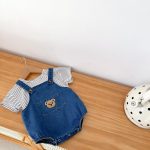 【66-90cm】サロペロンパースorTシャツ クマ柄 デニム ベビー服 - 画像 (10)