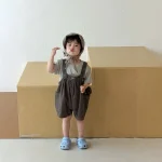 【73-100cm】Tシャツorサロペット ベビー 韓国風 熊デザイン - 画像 (4)
