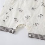 【73-100cm】セットアップ ベビー 可愛い ドッグ柄 サロペット＆シャツ - 画像 (11)