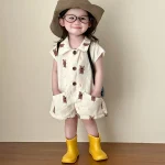【80-150cm】オールインワン キッズ服 英字 or 犬柄 - 画像 (7)