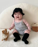【66-90cm】セットアップ ベビー 韓国風 キャミボーダー - 画像 (12)