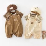 【73-100cm】サロペット カジュアル 合わせやすい ボトムス - 画像 (3)
