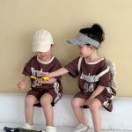 【80-150cm】セットアップorワンピース ブラウン スポーツ - 画像 (12)