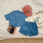 【73-120cm】セットアップ デニム オシャレ カジュアル - 画像 (14)