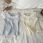 【73-100cm】トップス ベビー レース フリル襟付き ノースリーブ - 画像 (16)